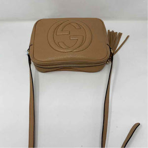 Pre-Owned Gucci Tan Leather Designer Handbag