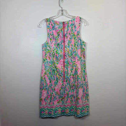 Pre-Owned Size 4/S Lilly Pulitzer Pink Multi Casual Dress