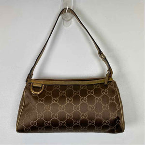 Pre-Owned Gucci Gold Nylon Designer Handbag