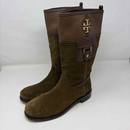 Pre-Owned Shoe Size 9.5 Tory Burch Green Multi Boots