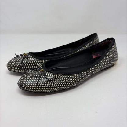 Pre-Owned Shoe Size 10 Ted Baker Black/White Flats