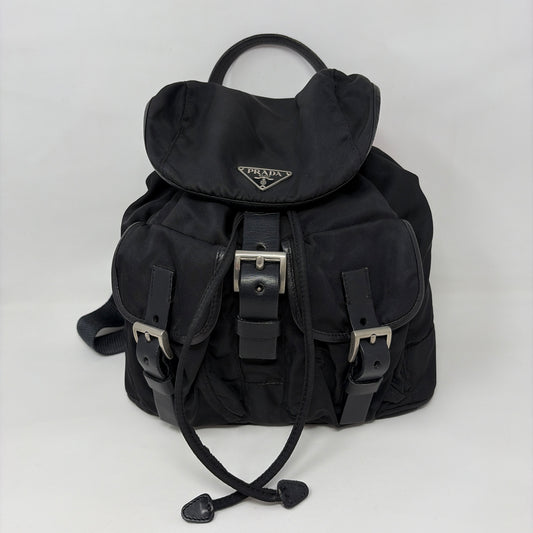 Pre-Owned Prada Black Nylon Designer Handbag