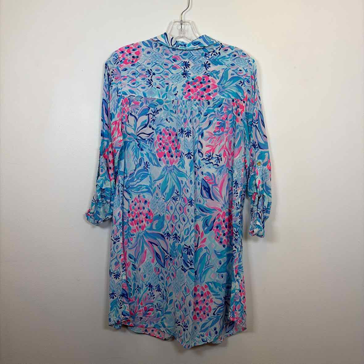 Pre-Owned Size XS Lilly Pulitzer Blue/Pink Casual Dress