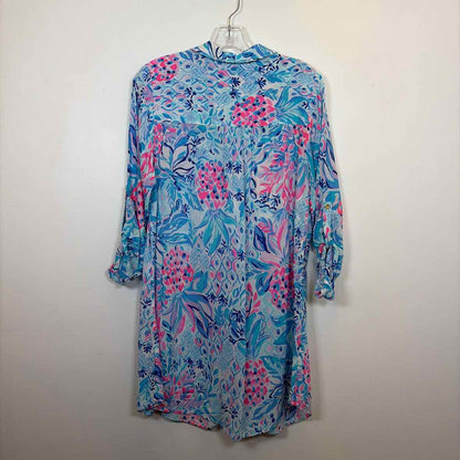 Pre-Owned Size XS Lilly Pulitzer Blue/Pink Casual Dress