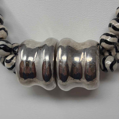 Pre-Owned Simon Sebbag Designs Black/White Ceramic Necklace