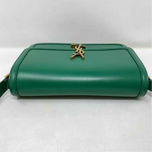 Pre-Owned Saint Laurent Green Leather Designer Handbag