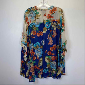 Pre-Owned Size 3X Johnny Was Blue Floral Top