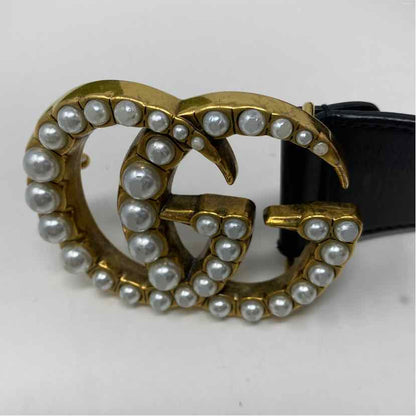 Pre-Owned Gucci Black Leather Designer Belt