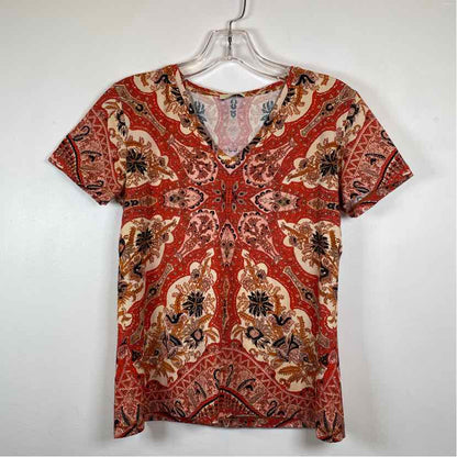 Pre-Owned Size 4/S Etro Orange Multi Top