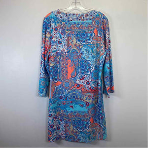 Pre-Owned Size XL Aqua et Soul Blue Multi Casual Dress