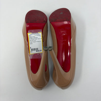 Pre-Owned Christian Louboutin nude Patent Shoe Size 9 Designer Shoes