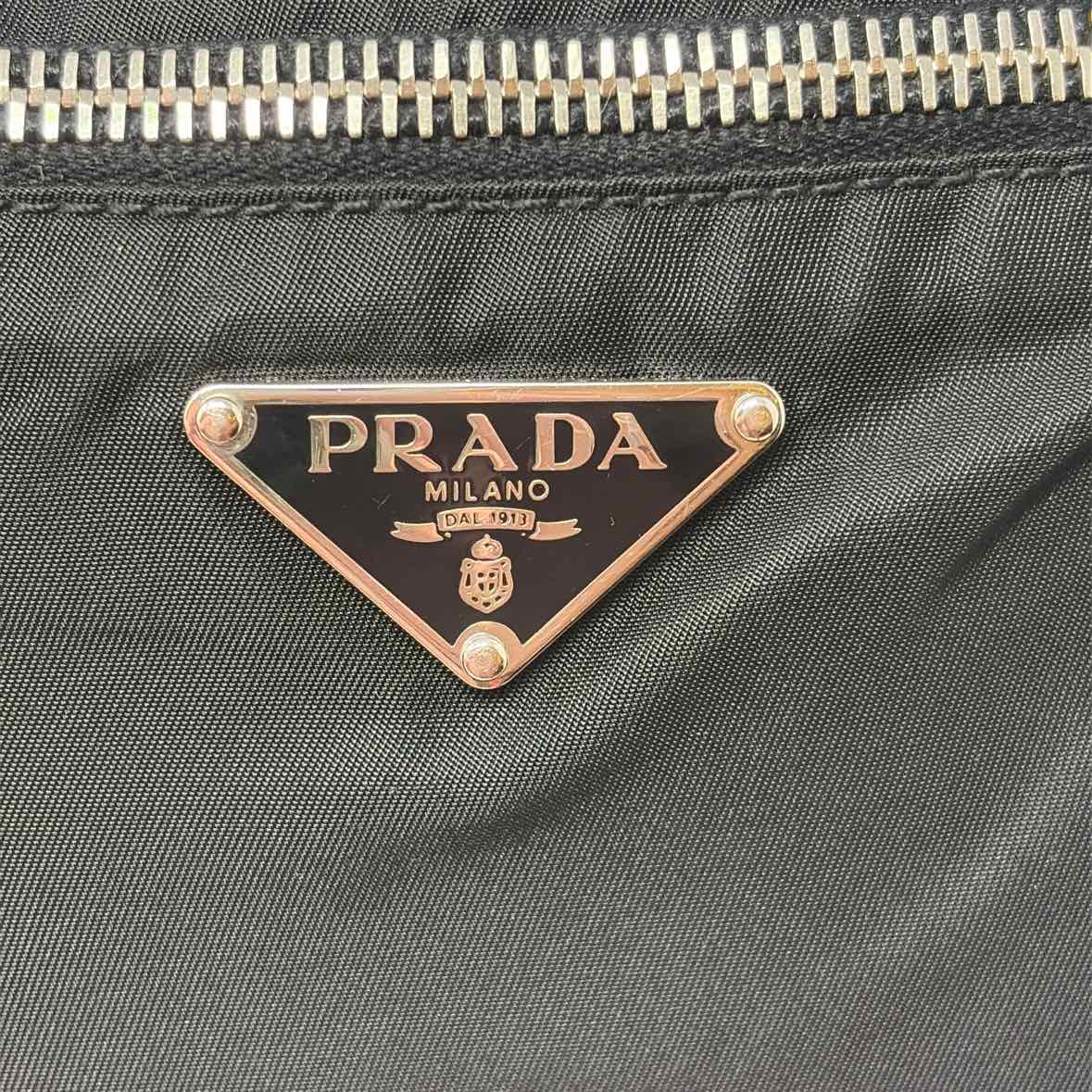 Pre-Owned Prada Black Nylon Designer Handbag