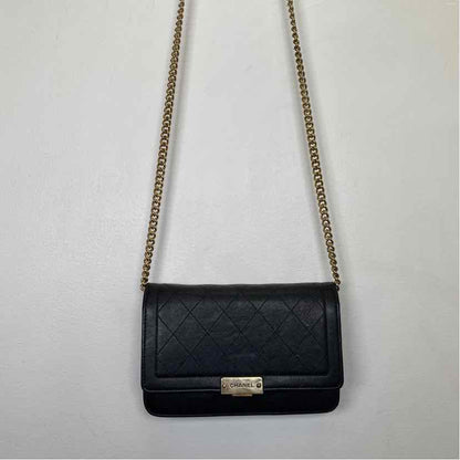 Pre-Owned Chanel Black Leather Designer Handbag