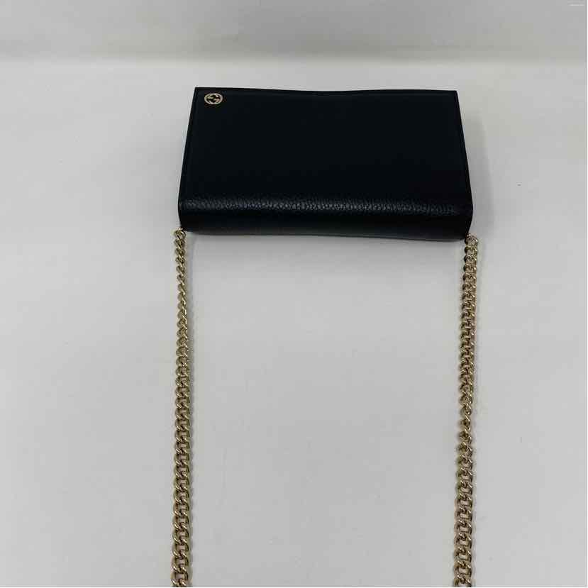 Pre-Owned Gucci Black Leather Designer Handbag