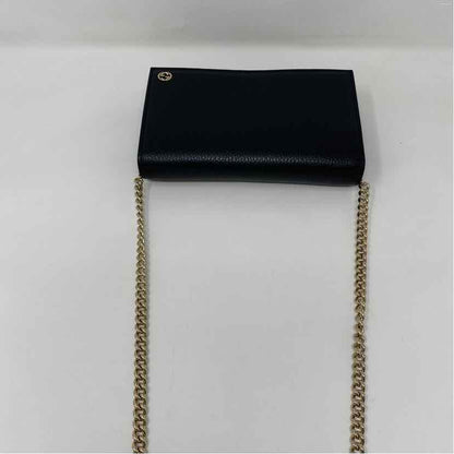 Pre-Owned Gucci Black Leather Designer Handbag