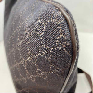 Pre-Owned Gucci Brown Canvas Designer Handbag