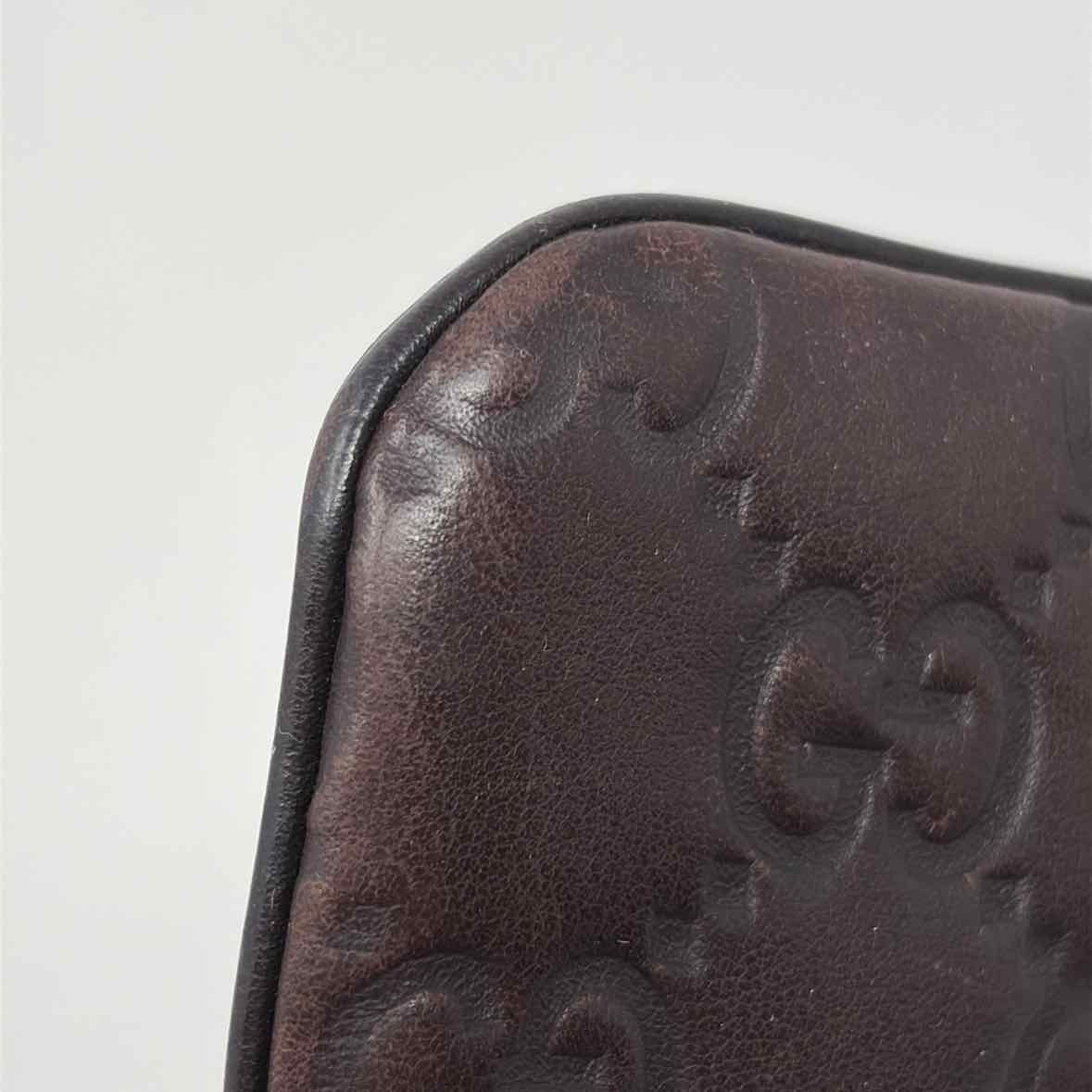 Pre-Owned Gucci Brown Leather Designer Handbag
