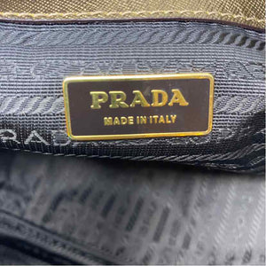 Pre-Owned Prada Gold Fabric Designer Handbag