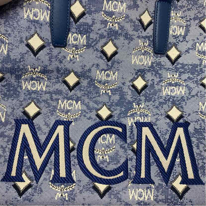 Pre-Owned MCM Denim Canvas Designer Handbag