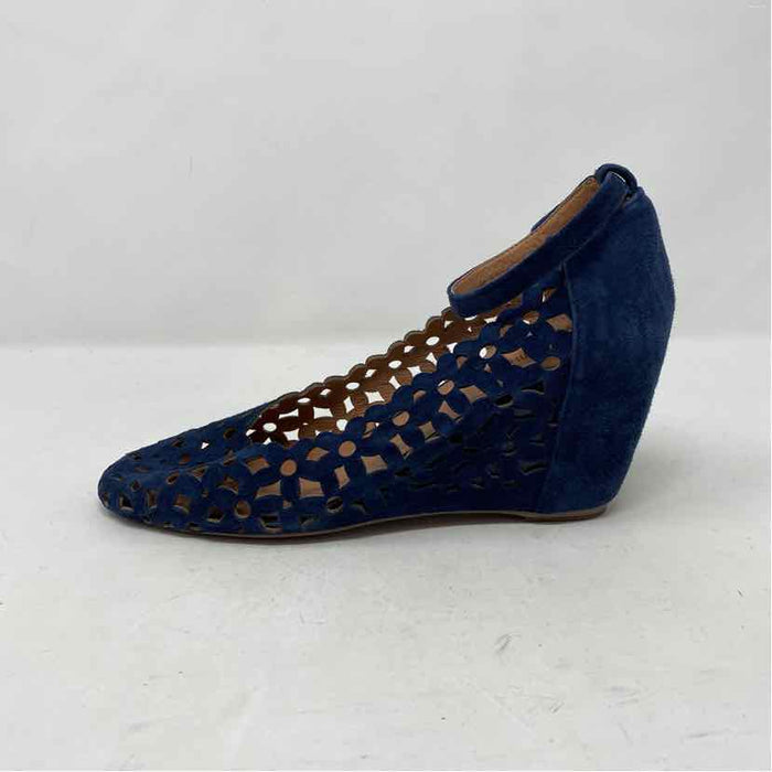 Pre-Owned Shoe Size 8 Jeffrey Campbell Navy Wedge