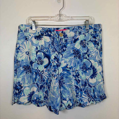 Pre-Owned Size 10 Lilly Pulitzer Blue Floral Shorts
