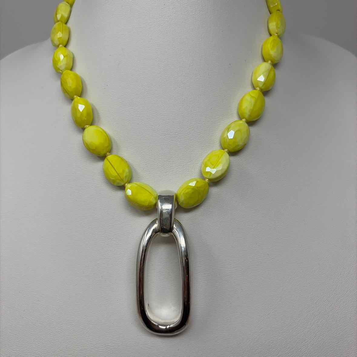 Pre-Owned Simon Sebbag Designs Yellow Beaded Necklace