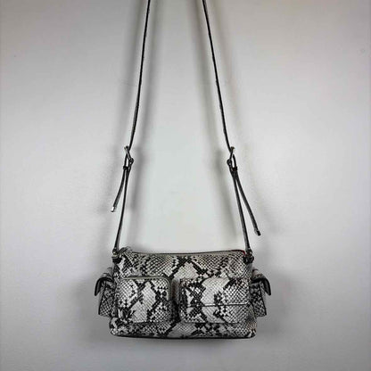 Pre-Owned Michael Kors Black/White Leather Handbag