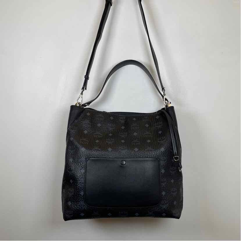 Pre-Owned MCM Black Leather Designer Handbag