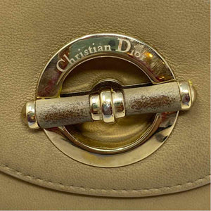 Pre-Owned Christian Dior Tan Leather Designer Wallet