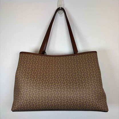 Pre-Owned Guess Brown Canvas Handbag