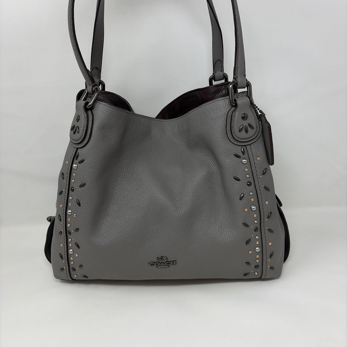 Pre-Owned Coach Grey Leather Handbag