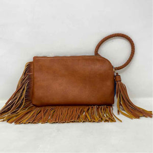 Pre-Owned Boutique Cognac faux leather Wristlet