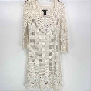 Pre-Owned Size M INC White Casual Dress