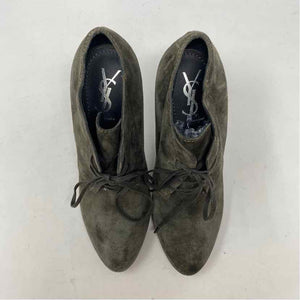 Pre-Owned Yves Saint Laurent Grey Suede Shoe Size 8 Designer Shoes