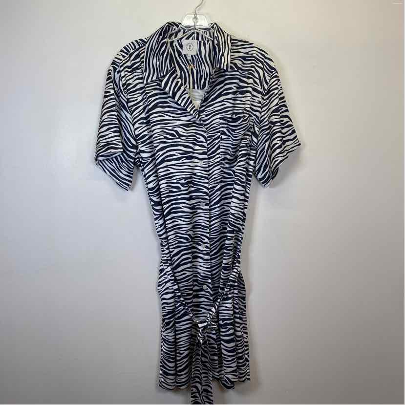 Pre-Owned Size XL 209 WST NY Black/White Casual Dress