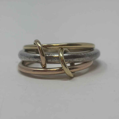Pre-Owned Spinielli Kilcollin Silver/Gold Sterling Designer Jewelry