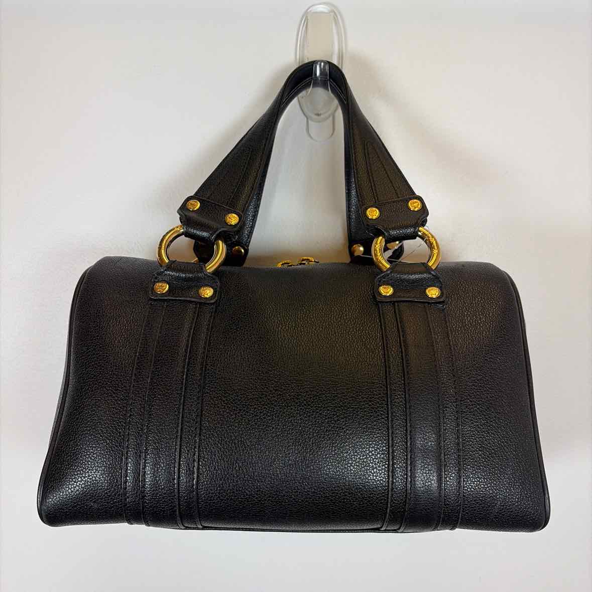 Pre-Owned MCM Black Leather Designer Handbag