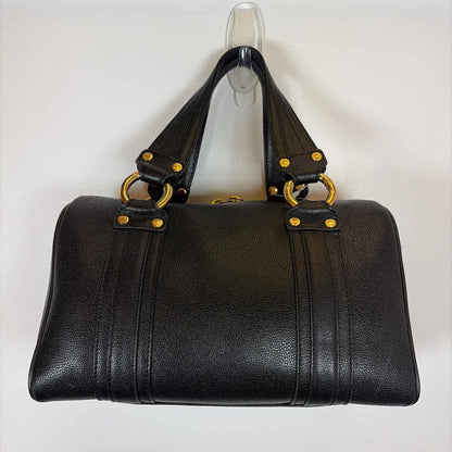 Pre-Owned MCM Black Leather Designer Handbag