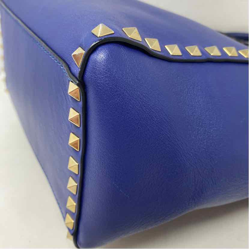 Pre-Owned Valentino Blue Leather Designer Handbag