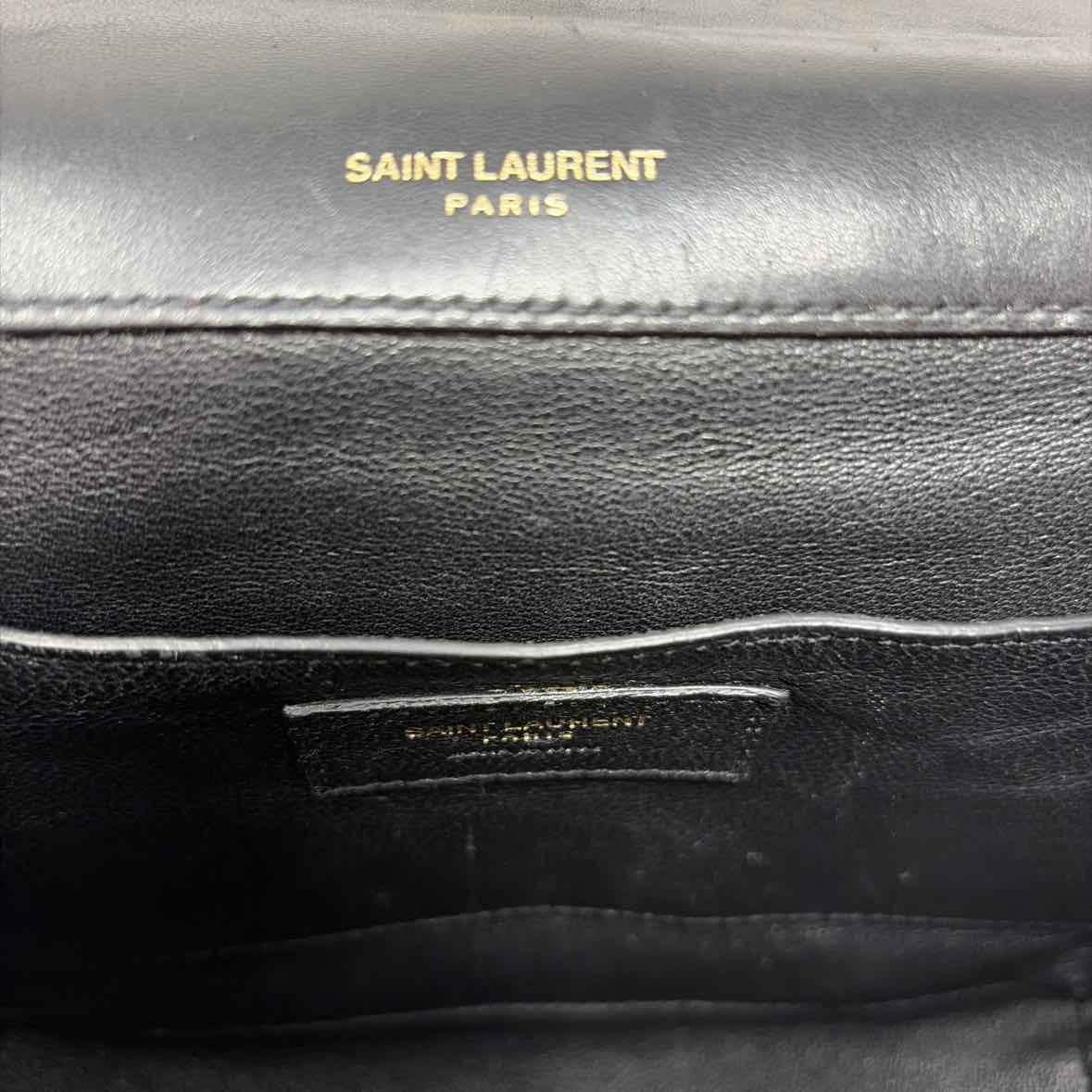 Pre-Owned Saint Laurent Black Leather Designer Handbag