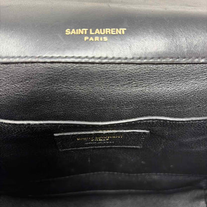 Pre-Owned Saint Laurent Black Leather Designer Handbag