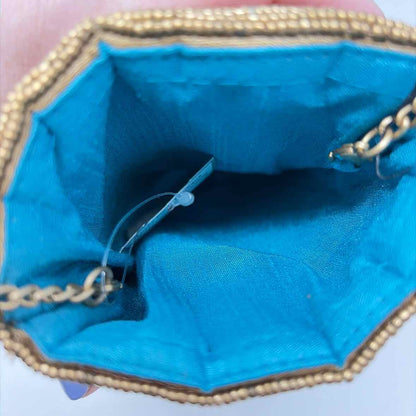 Pre-Owned Mary Frances Gold Multi Beaded Handbag