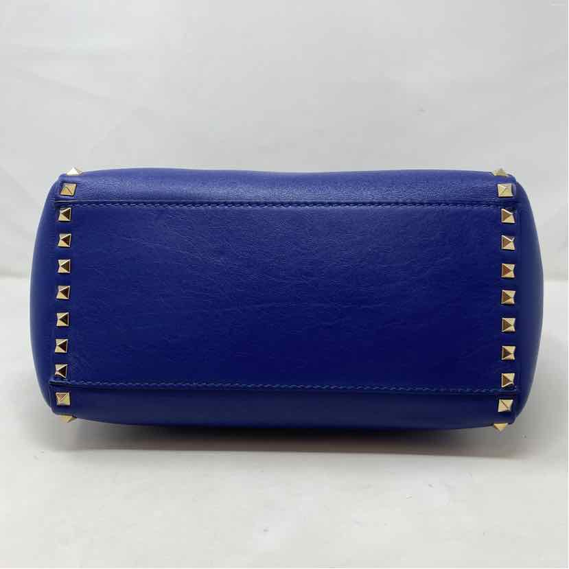 Pre-Owned Valentino Blue Leather Designer Handbag