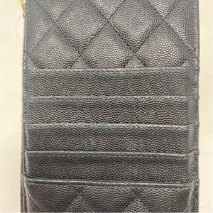 Pre-Owned Chanel Black Leather Designer Wallet