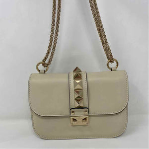 Pre-Owned Valentino Cream Leather Designer Handbag