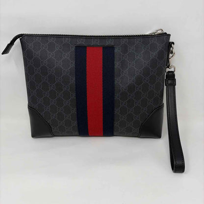 Pre-Owned Gucci Black Canvas Designer Handbag