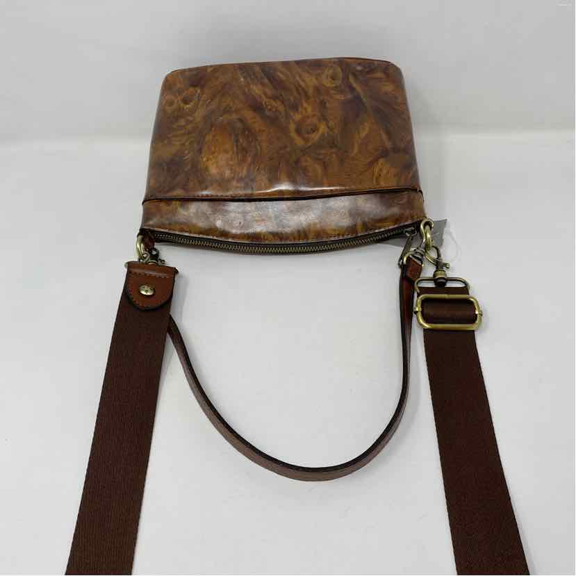 Pre-Owned Patricia Nash Brown Print Leather Handbag