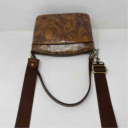 Pre-Owned Patricia Nash Brown Print Leather Handbag