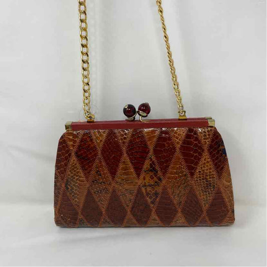 Pre-Owned Boutique Brown Multi Snake Handbag