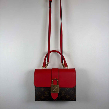 Pre-Owned Louis Vuitton Red Canvas Designer Handbag